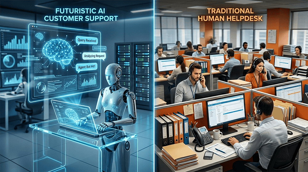 Supporto clienti IA vs helpdesk tradizionali: cosa cambia davvero